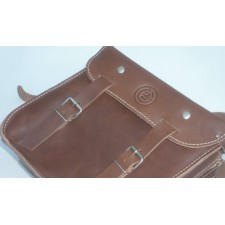 BRAŠNY PÁR -  PRO JAWA KÝVAČKA + PANELKA  - (ČESKÁ VÝROBA - NEJLEPŠÍ KVALITA) - HNĚDÉ + VYRAŽENO LOGO ČZ